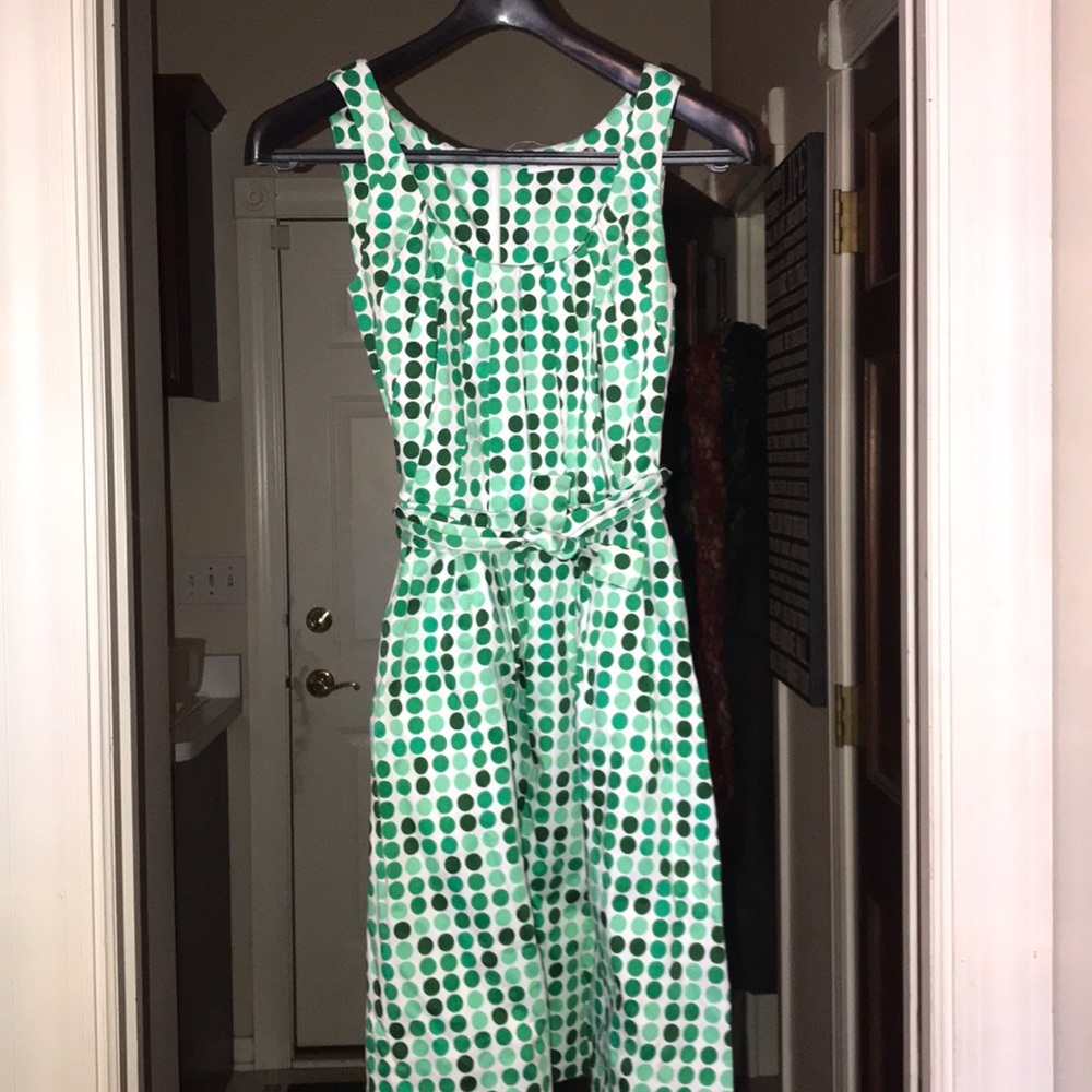 green polka dot sundress